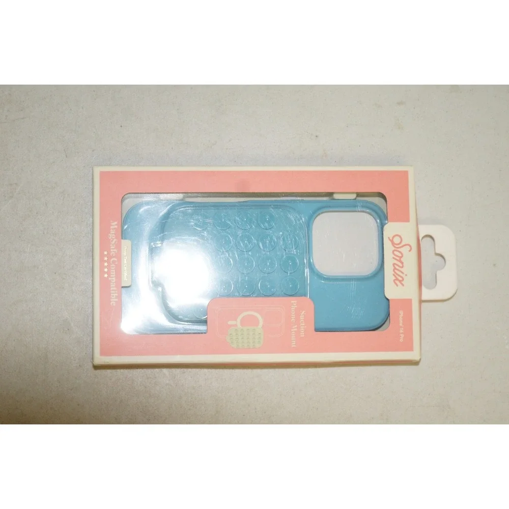 Sonix iPhone 16 Pro Suction Case with MagSafe - Light Blue: TPU Cell Phone Cover